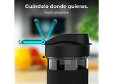 Batidora de vaso - Cecotec Power Titanium 900 ProGo, 900W, 2 vasos portátiles de 570 ml, 4 cuchillas de titanio, Asa de silicona, Pica hielo, Negro