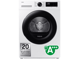 Secadora bomba de calor - Samsung DV90DG52A0AEEC, 9 kg, 14 programas, Inteligencia Artificial y SmartThings Clase A+++, Blanco
