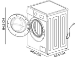 Lavadora carga frontal - Cecotec Bolero DressCode 7150 Inverter A, Capacidad 7 kg, 1400 rpm, 12 programas, Inverter Plus, SteamMax, White