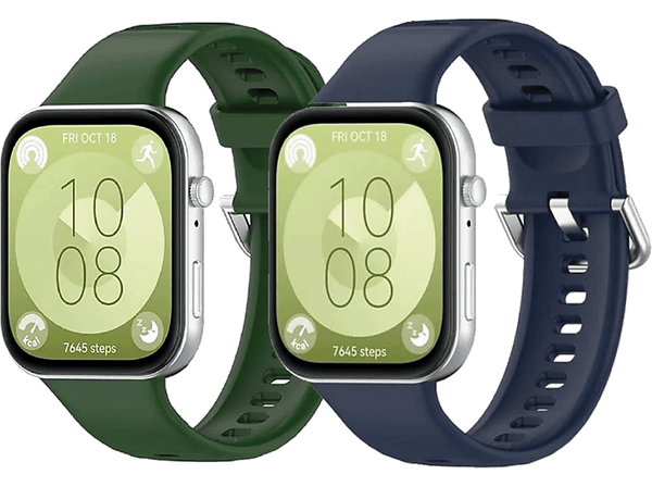 Pack Correas - Friendly License FRSWB103, Silicona, Compatible con Huawei Watch Fit 3, Verde y Azul