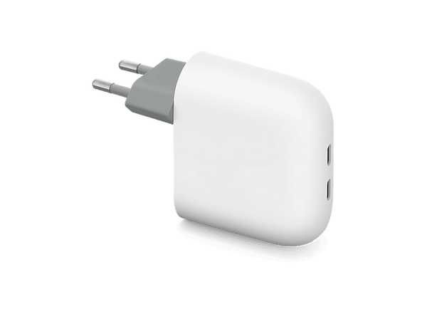 Cargador móvil - Google Pixel Flex Doble puerto USB-C 67W, Carga rápida, 2 USB-C, Nieve