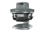 Freidora de aire - Ninja Crispi Pro XL Glass, 5.7 l, 2050 W, Hasta 230 °C, 7 programas, Gris ceniza