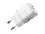 Cargador de pared - Baseus PALM, 20W, USB y Tipo-C, Kit con cable Tipo-C de 100 cm, Universal, Blanco