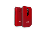 Móvil - SPC Stella 3, 4G, Para mayores, Teclas grandes, Botón SOS, Compatible audífonos, Volumen 103dB, Radio FM, Linterna, Base de carga, Rojo