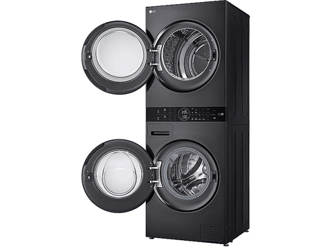 Lavadora secadora - LG WT1210BBF, 12/10 kg, WashTower™, TurboWash™,  Inox grafito
