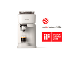 Cafetera express - Philips Baristina BAR300/00, Molinillo cerámico, 16 bares, Café en grano, 4 programas, 1550 W, 1,2L, 30s, IA, 72 dB, 3 años, Blanco