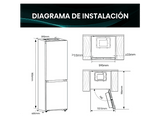 Frigorífico combi - Hisense RB3K330SAIC, No Frost, 185.6 cm, 330 l, Kitchen Fit, WiFi, Acero inoxidable
