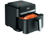 Freidora de aire - Moulinex Easy Fry Mega Compact EZ8618, 7.5 L, Hasta 8 raciones, Pantalla táctil, 8 Programas automáticos, Diseño compacto, Negro