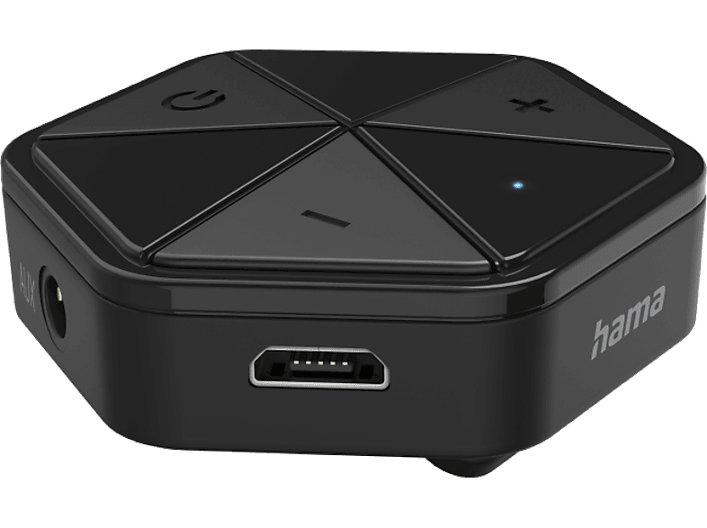 Receptor Bluetooth - Hama BT-Rex, Jack 3.5 mm, Autonomía 9h, Negro