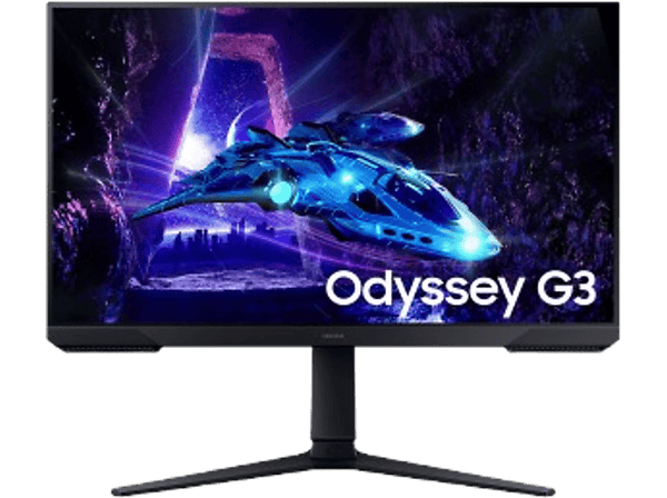 Monitor gaming - Samsung Odyssey G3 LS27DG304EUXEN , 27 " Full-HD, 180 Hz, 1 ms, IPS, Ajustable altura, Negro