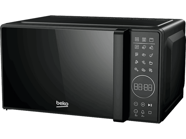 Microondas con grill - Beko MGC20130BFB, 700 W Potencia del Microondas, 900W Potencia Grill, 10 Niveles de Potencia, 20 l, Negro