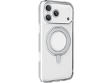 Funda móvil - CellularLine SPIN MAG, Para iPhone 17 Pro, Con soporte de anillo giratorio, Compatible con el ecosistema Magsafe, Transparente