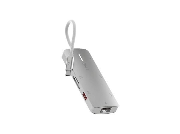 Hub - Linq ProConnect 8in1, Lector de tarjetas, Carga rápida de 140W, Blanco
