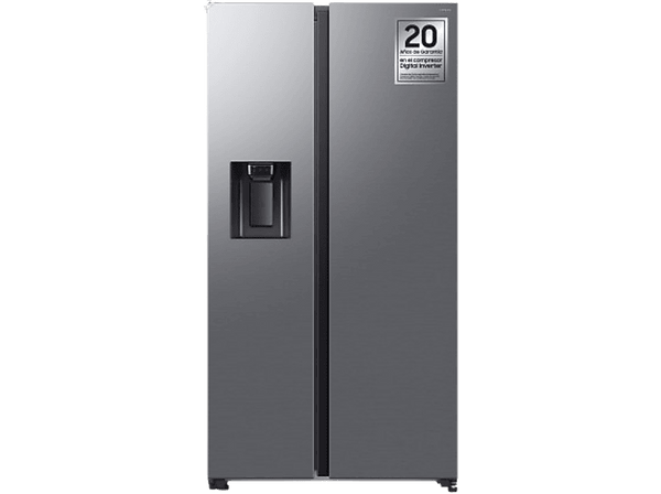 Frigorífico americano - Samsung Bespoke AI RS70F64KETEF, All Around Cooling, No Frost, 178.4 cm, 640 l, Dispensador agua y hielo, Inox