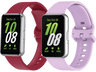 Pack Correas - Friendly License FRSWB105, Silicona, Compatible con Samsung Galaxy Watch Fit 3, Vino y Lila