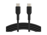 Cable USB - Belkin Cable USB-C a USB-C de 60 W, 2m, Universal, Carga Rápida, Negro