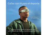 Gafas IA - Meta Oakley Vanguard, Cámara Sony Ultra gran angular 12 MP, Negro y lentes en Road rojas