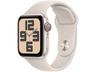 APPLE Watch SE (2023), GPS+CELL, 40 mm, Caja de aluminio blanco estrella, Vidrio delantero Ion-X, Talla M/L, Correa deportiva blanco estrella