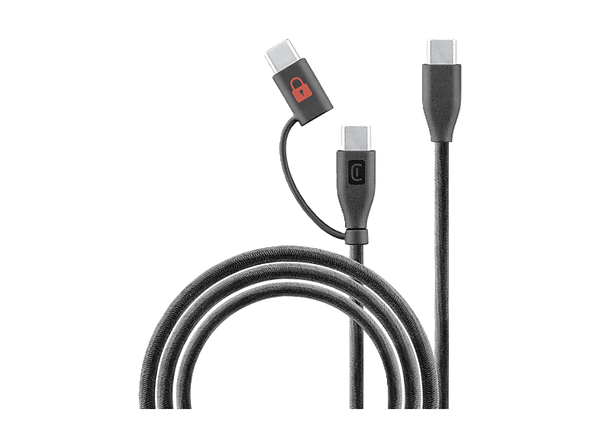 Cable USB - CellularLine Data Security USB C, 65 W, Data blocker, Universal, Negro