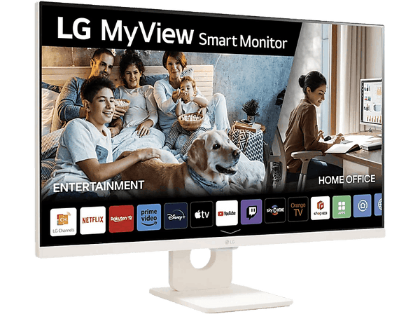 Monitor - LG 32SR50F-W, 32 ", Full-HD, 5 ms, 60 Hz, Smart TV, webOS23, HDR10, HDMI 2.1, Blanco