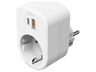 Ladrón de enchufes - Hama 00223343 Base Múltiple, Enchufe + USB-A + USB-C, 30W, Blanco