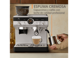 Cafetera express - Krups Precision XP801T, Molinillo integrado, 30 ajustes de molienda, 15 bares, 1500 W, 3.5 L, Thermoblock, 2 tazas,  Inox