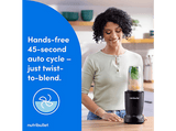 Batidora de vaso - Nutribullet Turbo 1000, Motor 1000 W, Batidora personal, 0.9 l / 0.5 l, Cuchilla acero inoxidable, Sin BPA, Negro mate
