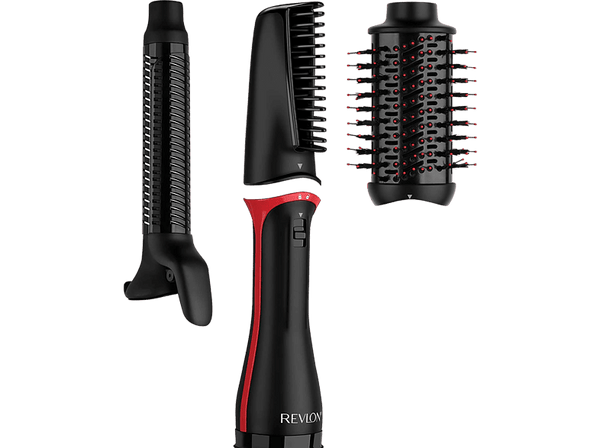 Cepillo alisador - Revlon Multi Styler 3 en 1, 4 temperaturas, Accesorios incluidos, Wet&Dry, Negro