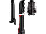 Cepillo alisador - Revlon Multi Styler 3 en 1, 4 temperaturas, Accesorios incluidos, Wet&Dry, Negro