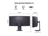 Monitor gaming - LG UltraGear™ 45GX950A-B, 45 5K2K, Dual Mode (165/330Hz), 0.03 ms, OLED, VA curvo 800R, 2x HDMI, HDR10, Morado grisáceo