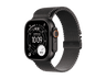 Apple Watch Ultra 3 (2025), GPS+CEL, 49 mm, Caja de Titanio Negro, Correa Titanium Milanese Loop Negro, S, Calidad del sueño, Via satélite