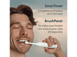 Cepillo eléctrico - Philips Sonicare HX7108/01 Serie 5300, Autonomía de 21 días, Tecnología sónica, Sensor de presión, 2 velocidades, blanco