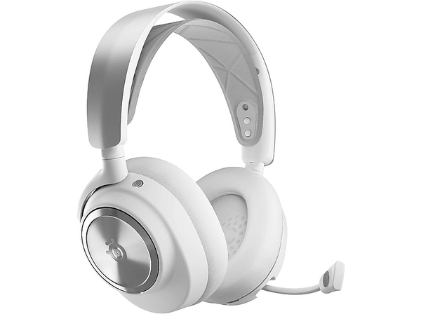 Auriculares gaming - SteelSeries Arctis Nova Pro Wireless, Supraaurales, Bluetooth, Micrófono, Cancelación de ruido, Blanco