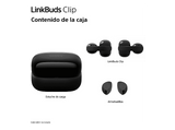 Auriculares True Wireless - Sony LinkBuds Clip, Estilo abierto, 3 modos de escucha, IPX4, Llamadas nítidas, 37 horas, IA, Táctil, iOS/Android, Verde