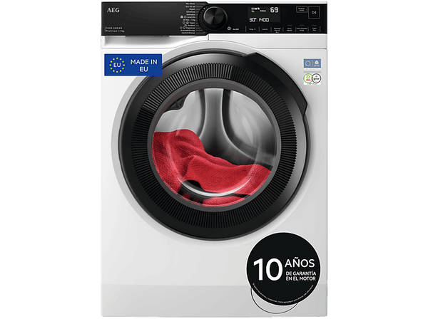 Lavadora carga frontal - AEG LFSR7304L4BP, 11 kg, 1400 rpm, 12 programas, Programa Higiene con vapor, Cajón extra largo, Blanco