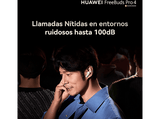 Auriculares True Wireless - Huawei FreeBuds Pro 4, 33h Autonomía, Cancelación de Ruido, Doble Conexión, Negro