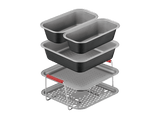 Accesorio Freidora - Moulinex Dail'Easy J702S504, Set de 5 piezas para freidora de aire, Mangos ergonómicos, 4.6 L, Revestimiento antiadherente, Gris