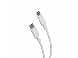 Cable USB - Muvit MCUSC0008, 1.2 m, 3 A, De USB-C a USB Tipo C, Blanco