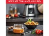 Batidora de vaso - Moulinex Perfectmix Cook LM835D, 1400 W, 2 L, 6 Cuchillas Powelix, Recetas Frías y Calientes, 10 programas, Táctil, Inox.
