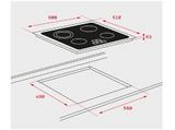 Placa vitrocerámica - Teka TB 6415, 4 zonas, Zona grande 21 cm, Touch Control, 60 cm, Negro