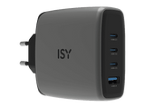 Cargador de pared - ISY IAC-7140, 140W, Carga ultrarrápida, Gris oscuro