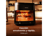 Freidora de aire - Cecotec Cecofry&Grill Smokin’ 6500, 2200W, 6.5L, Doble grill, 10 Menús, Ahumador integrado, Pizza maker, Negro
