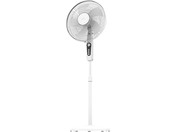 Ventilador de pie - Cecotec EnergySilence 515 MaxFlow White, 45 W, 3 velocidades, 16", Altura regulable, Oscilación automática, White