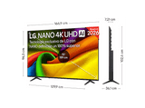 TV LED 75 - LG 75NU850B6LA, UHD 4K, Procesador Inteligente α7 AI Processor 4K Gen9, Smart TV, DVB-T2 (H.265), Negro