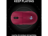 Ratón gaming - Logitech G Pro 2 Lightspeed, Bluetooth, Inalámbrico, 32.000 ppp, Ambidiestro, Botones personalizables, Conmutadores Lightforce, Magenta