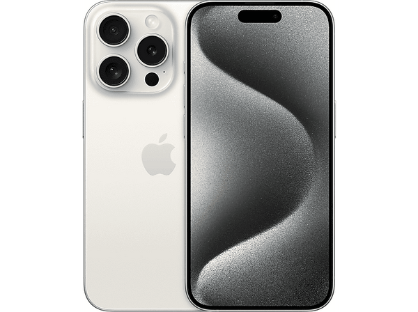 Apple iPhone 15 Pro, Titanio Blanco, 128 GB, 5G, 6.1"  Pantalla Super Retina XDR, Chip A17 Bionic, iOS