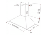 Campana decorativa - Teka 40460420 DBB 70, 3 Velocidades, 440 m³/h, 70 cm, Inox