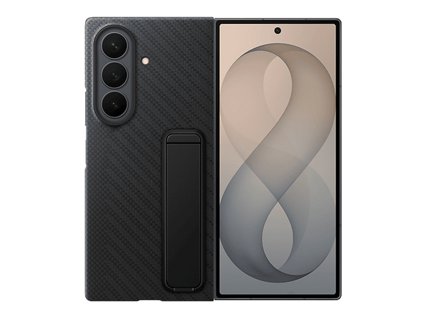 Funda móvil - Samsung Carbon Standing Case, Para Galaxy Z Fold8 Ultra, Con soporte, Negra