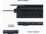 Apple MacBook Air (2022) MLY33Y/A, 13.6 Retina, Chip M2 Apple, CPU de 8 núcleos, GPU de 8 núcleos, 8GB RAM, 256GB de SSD, USB-C 35W, Medianoche