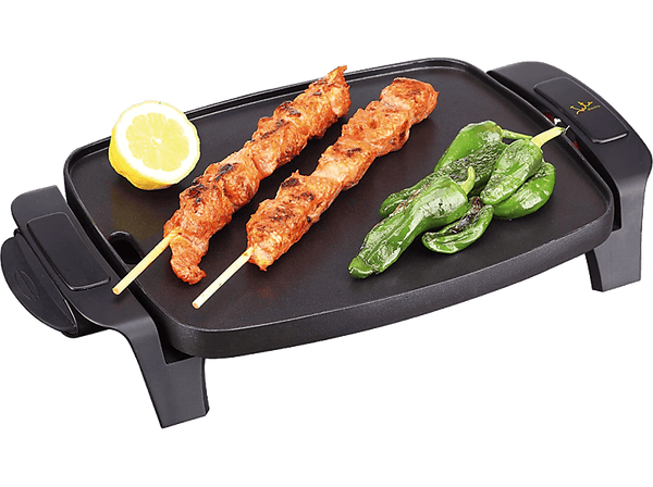 Plancha de asar - Jata GR205 Potencia 1000W, Termostato regulable, Recubrimiento antiadherente